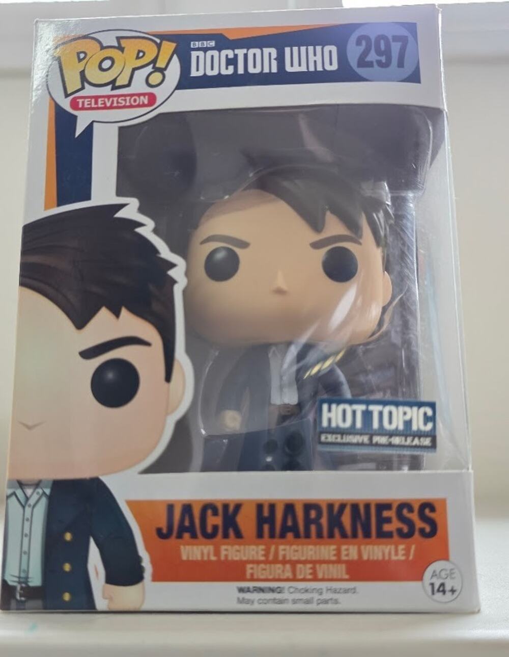 Funko Pop! Television BBC Doctor Who Jack Harkness #297 Hot Topic Vinyl NIB GG1